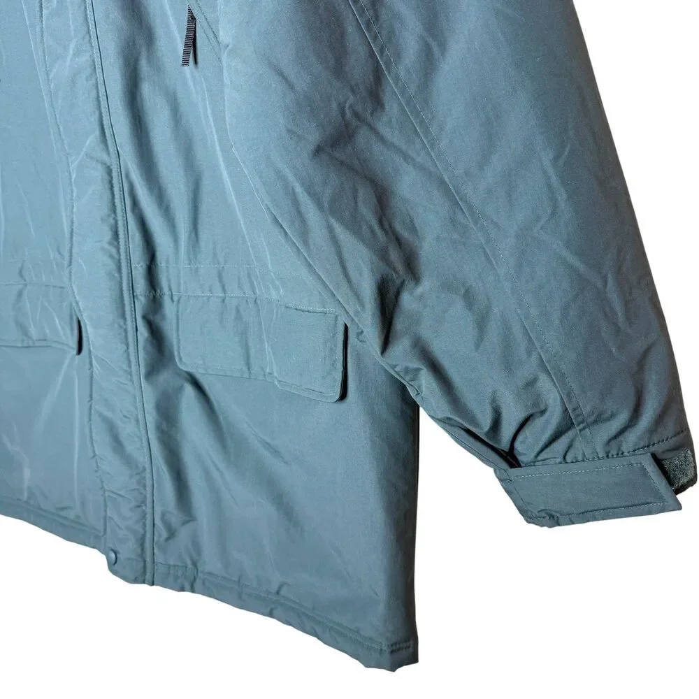L.L. Bean Men’s Jacket Size L Green Coat Parka Polartec Hooded Thinsulate